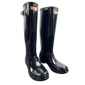 NEW! Women's Hunter Original Tall Rain Boots WFT1000RMA BLACK Size 8